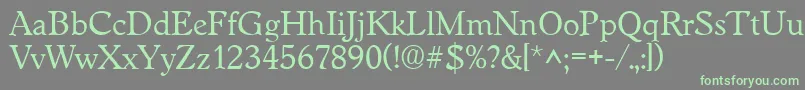 WorcesterRegular Font – Green Fonts on Gray Background