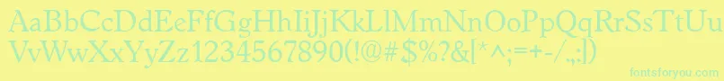 WorcesterRegular Font – Green Fonts on Yellow Background
