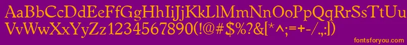 WorcesterRegular Font – Orange Fonts on Purple Background