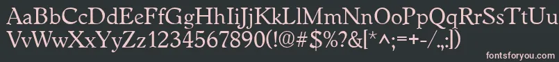 WorcesterRegular Font – Pink Fonts on Black Background