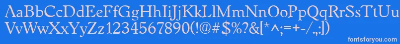 WorcesterRegular Font – Pink Fonts on Blue Background