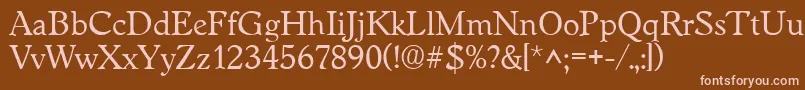 WorcesterRegular Font – Pink Fonts on Brown Background