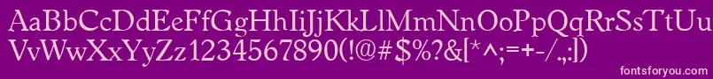 WorcesterRegular Font – Pink Fonts on Purple Background