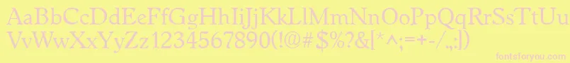 WorcesterRegular Font – Pink Fonts on Yellow Background