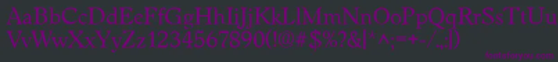 WorcesterRegular Font – Purple Fonts on Black Background