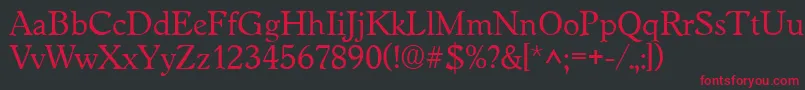 WorcesterRegular Font – Red Fonts on Black Background