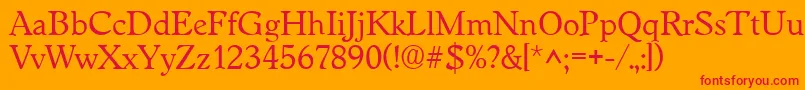 WorcesterRegular Font – Red Fonts on Orange Background