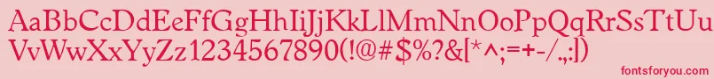 WorcesterRegular Font – Red Fonts on Pink Background
