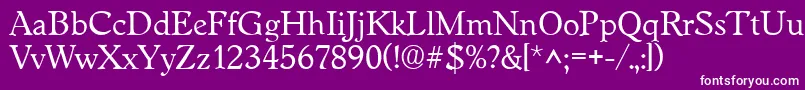WorcesterRegular Font – White Fonts on Purple Background