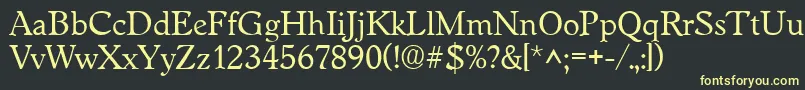WorcesterRegular Font – Yellow Fonts on Black Background