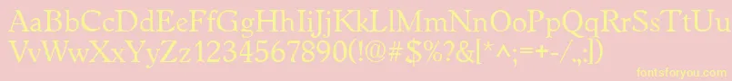 WorcesterRegular Font – Yellow Fonts on Pink Background