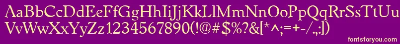 WorcesterRegular Font – Yellow Fonts on Purple Background