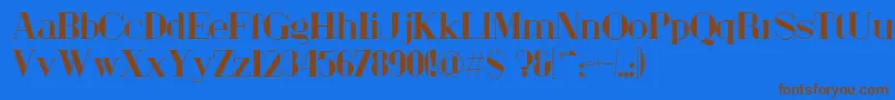 LondonFillBold Font – Brown Fonts on Blue Background