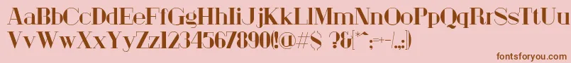 LondonFillBold Font – Brown Fonts on Pink Background