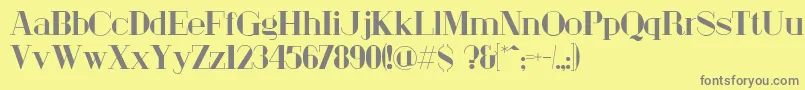 LondonFillBold Font – Gray Fonts on Yellow Background