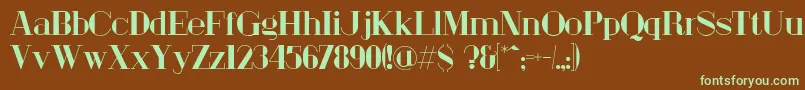 LondonFillBold Font – Green Fonts on Brown Background
