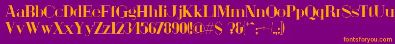 LondonFillBold Font – Orange Fonts on Purple Background