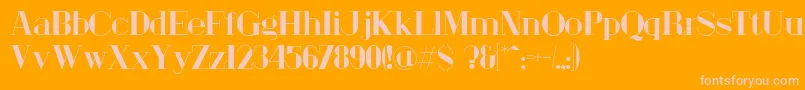 LondonFillBold Font – Pink Fonts on Orange Background