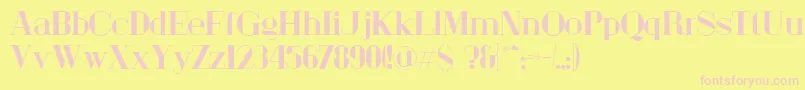 LondonFillBold-Schriftart – Rosa Schriften auf gelbem Hintergrund