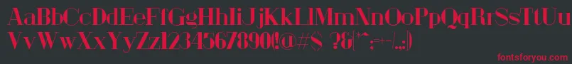 LondonFillBold Font – Red Fonts on Black Background