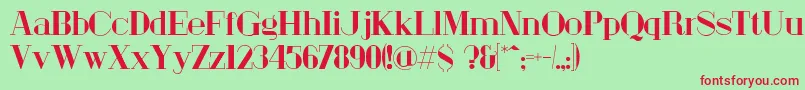 LondonFillBold Font – Red Fonts on Green Background