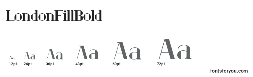 LondonFillBold Font Sizes