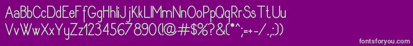 Rythmusregular Font – Green Fonts on Purple Background