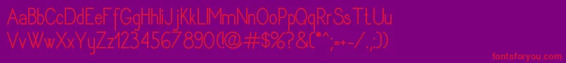 Rythmusregular Font – Red Fonts on Purple Background