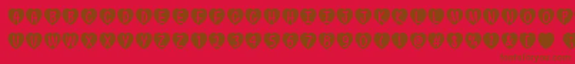 MfLoveIsAwesome Font – Brown Fonts on Red Background
