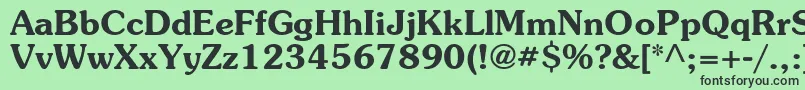 ItcSouvenirGreekDemi Font – Black Fonts on Green Background