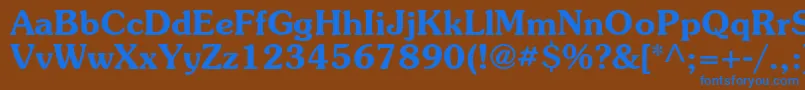 ItcSouvenirGreekDemi Font – Blue Fonts on Brown Background