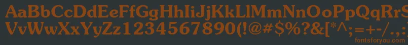 Шрифт ItcSouvenirGreekDemi – коричневые шрифты на чёрном фоне