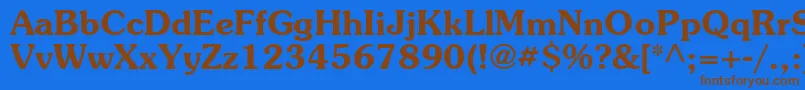 ItcSouvenirGreekDemi Font – Brown Fonts on Blue Background