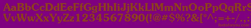 ItcSouvenirGreekDemi Font – Brown Fonts on Purple Background