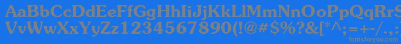 ItcSouvenirGreekDemi Font – Gray Fonts on Blue Background