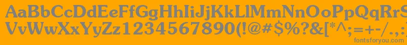 ItcSouvenirGreekDemi Font – Gray Fonts on Orange Background