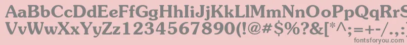 ItcSouvenirGreekDemi-Schriftart – Graue Schriften auf rosa Hintergrund