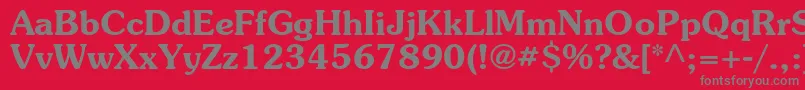 フォントItcSouvenirGreekDemi – 赤い背景に灰色の文字
