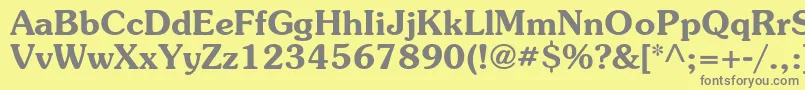 ItcSouvenirGreekDemi Font – Gray Fonts on Yellow Background