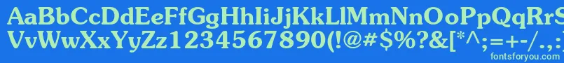 ItcSouvenirGreekDemi Font – Green Fonts on Blue Background