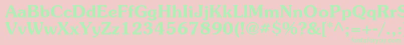 ItcSouvenirGreekDemi Font – Green Fonts on Pink Background