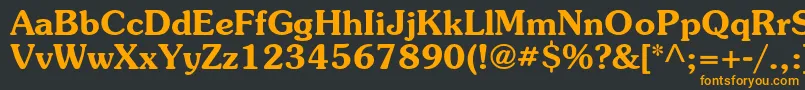 ItcSouvenirGreekDemi Font – Orange Fonts on Black Background