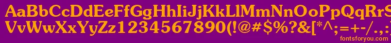 ItcSouvenirGreekDemi Font – Orange Fonts on Purple Background