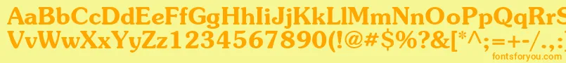 ItcSouvenirGreekDemi Font – Orange Fonts on Yellow Background