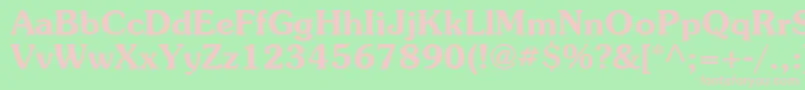 ItcSouvenirGreekDemi Font – Pink Fonts on Green Background