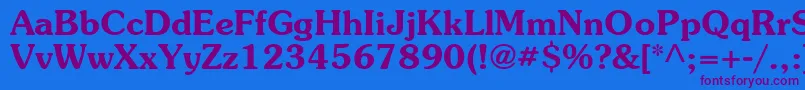 ItcSouvenirGreekDemi Font – Purple Fonts on Blue Background