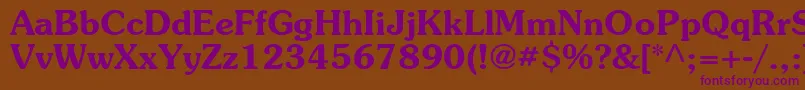 ItcSouvenirGreekDemi-Schriftart – Violette Schriften auf braunem Hintergrund