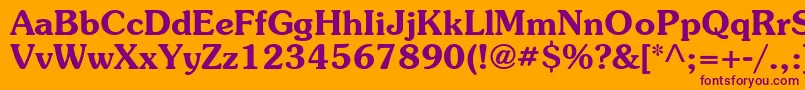 ItcSouvenirGreekDemi-fontti – violetit fontit oranssilla taustalla