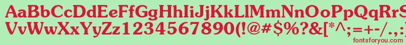 ItcSouvenirGreekDemi Font – Red Fonts on Green Background