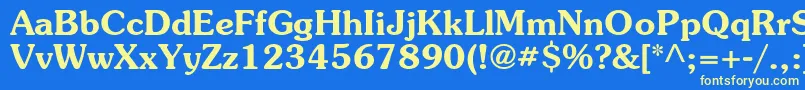 ItcSouvenirGreekDemi Font – Yellow Fonts on Blue Background